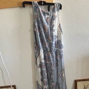 Dylan Blue and White Spaghetti Strap Sundress